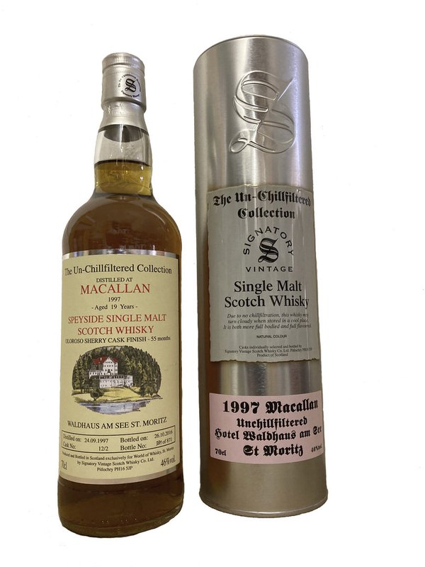 Macallan 1997-2016 19y Unchillfiltered Collection Waldhaus am See Label