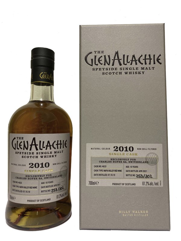 Glenallachie 2010-2021 10y Single Cask Nappa Valley Red Wine for Switzerland